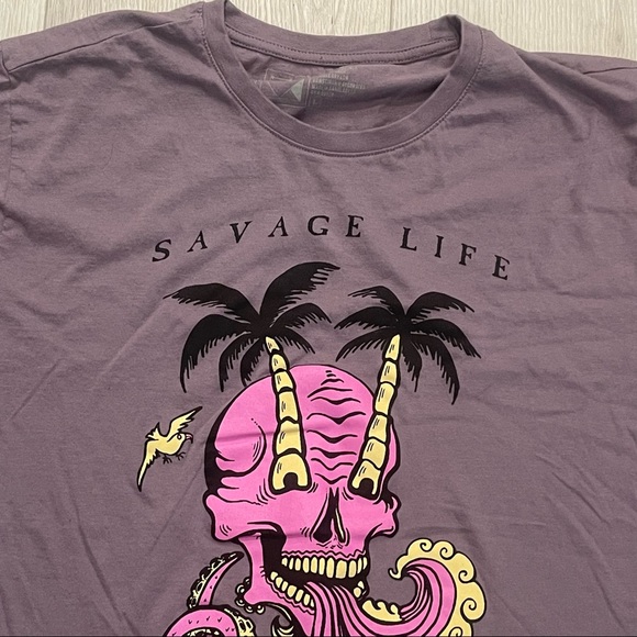 Dikotomy DK Savage Life Purple Graphic T-Shirt Size L - Picture 8 of 8